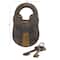 Industrial Gray Metal Lock and Keys Decor, 6.5" x 4" x 1"
